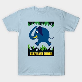 Elephant Rider Cartoon T-Shirt